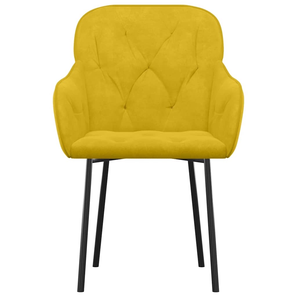 Eetkamerstoelen 2 st fluweel geel is nu te koop bij PeponiXL, paradijselijk wonen!