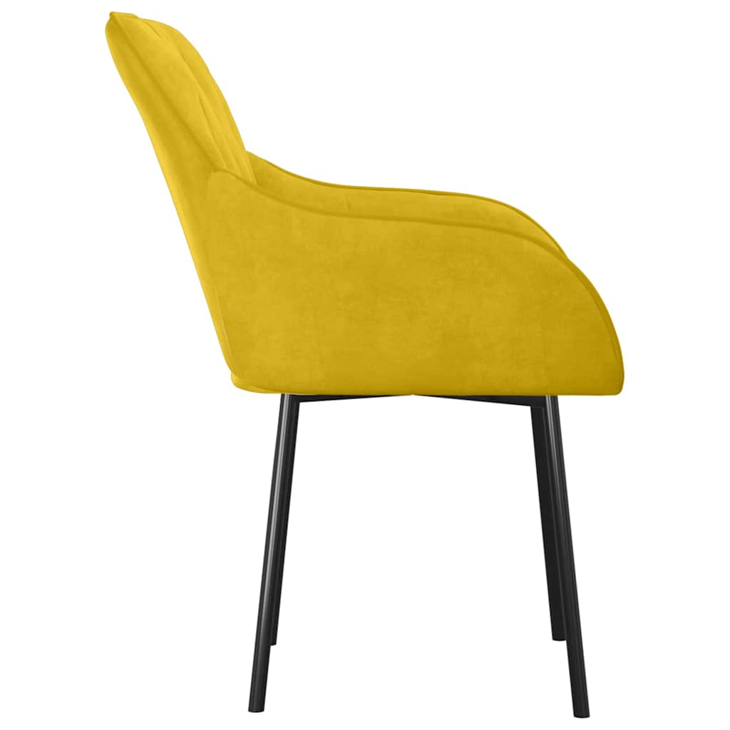 Eetkamerstoelen 2 st fluweel geel is nu te koop bij PeponiXL, paradijselijk wonen!