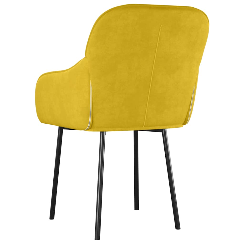 Eetkamerstoelen 2 st fluweel geel is nu te koop bij PeponiXL, paradijselijk wonen!