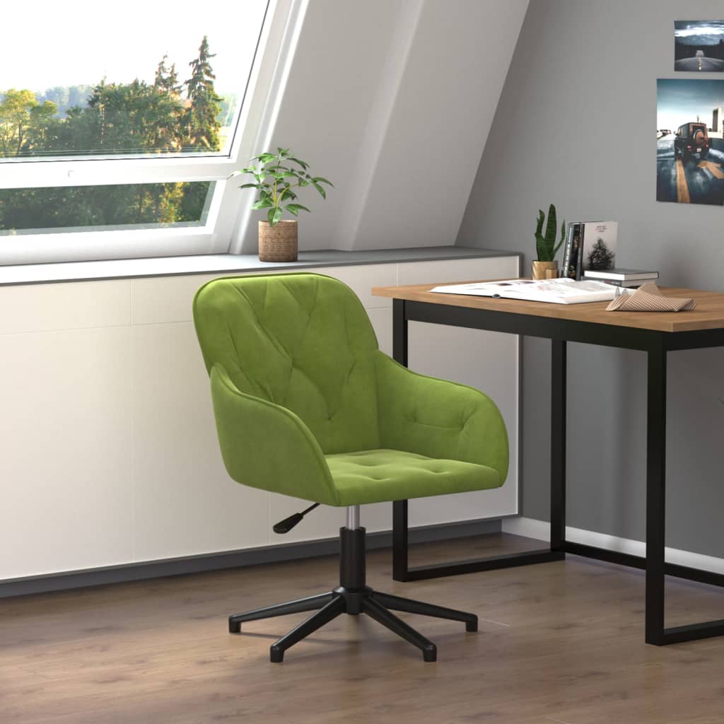 Kantoorstoel draaibaar fluweel lichtgroen is nu te koop bij PeponiXL, paradijselijk wonen!