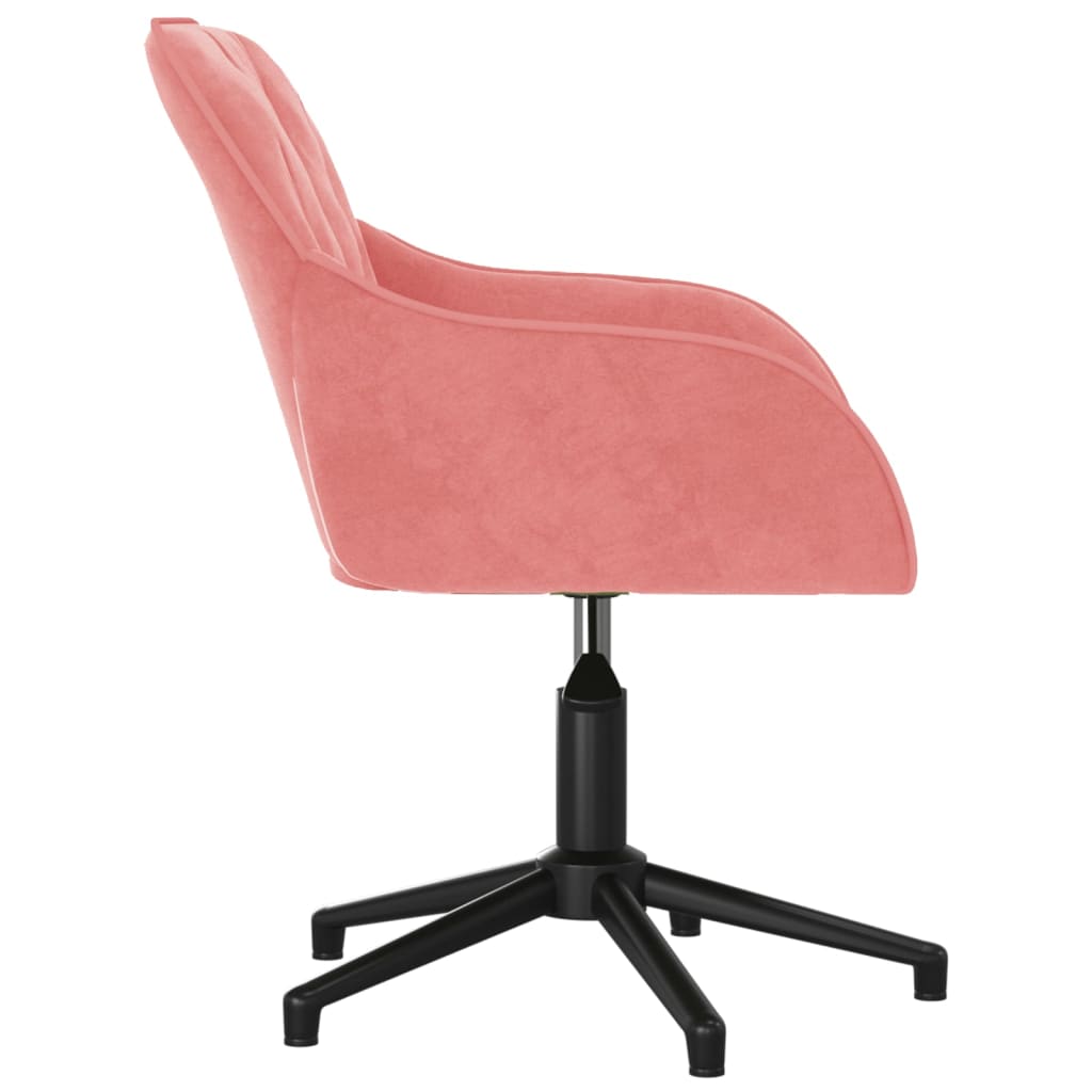 Kantoorstoel draaibaar fluweel roze is nu te koop bij PeponiXL, paradijselijk wonen!