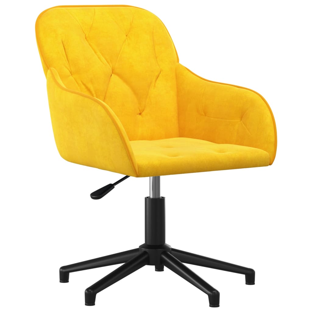 Kantoorstoel draaibaar fluweel geel is nu te koop bij PeponiXL, paradijselijk wonen!