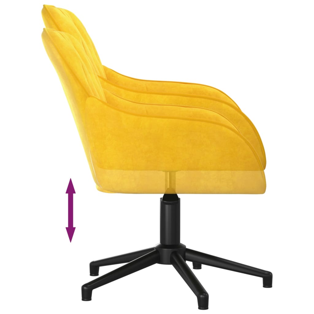 Kantoorstoel draaibaar fluweel geel is nu te koop bij PeponiXL, paradijselijk wonen!