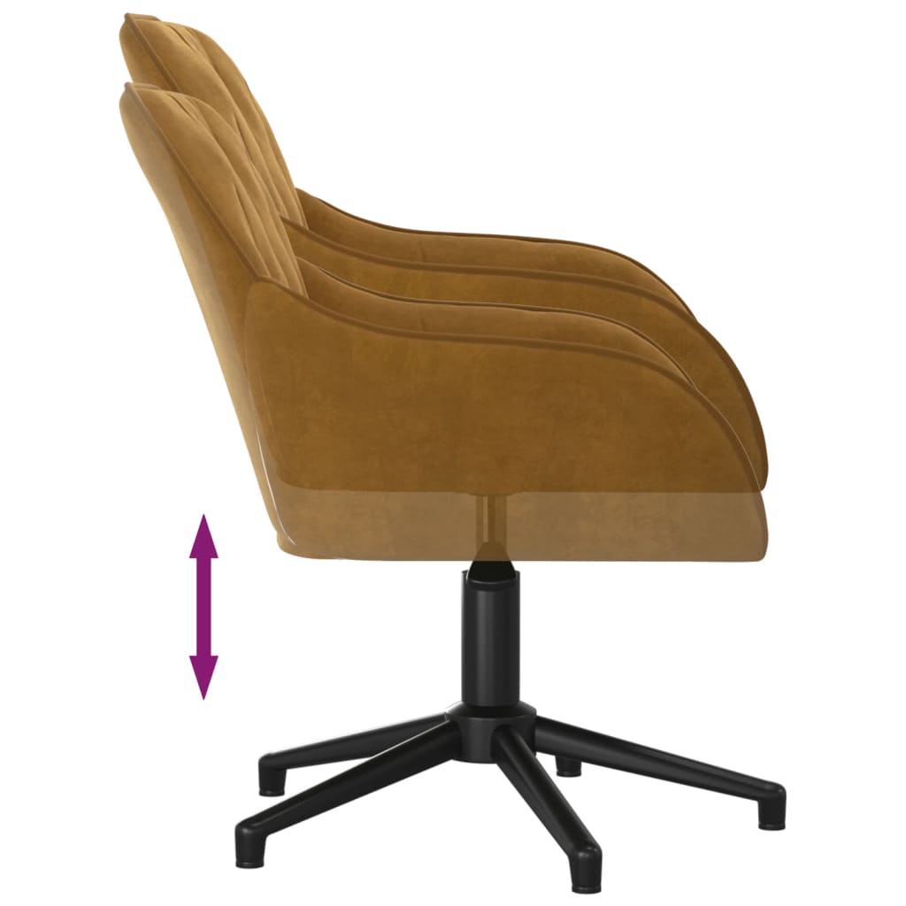Kantoorstoel draaibaar fluweel bruin is nu te koop bij PeponiXL, paradijselijk wonen!