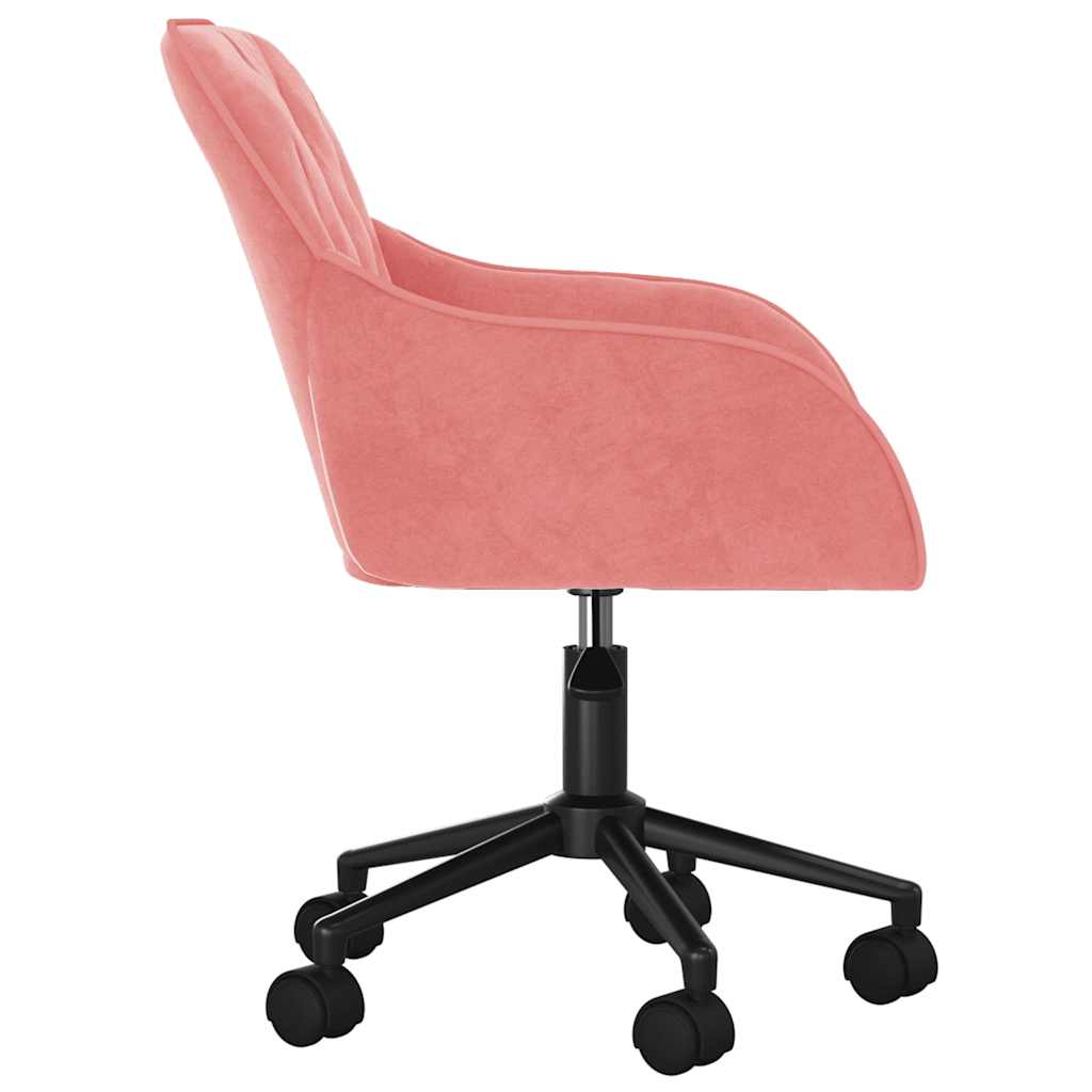 Kantoorstoel draaibaar fluweel roze is nu te koop bij PeponiXL, paradijselijk wonen!