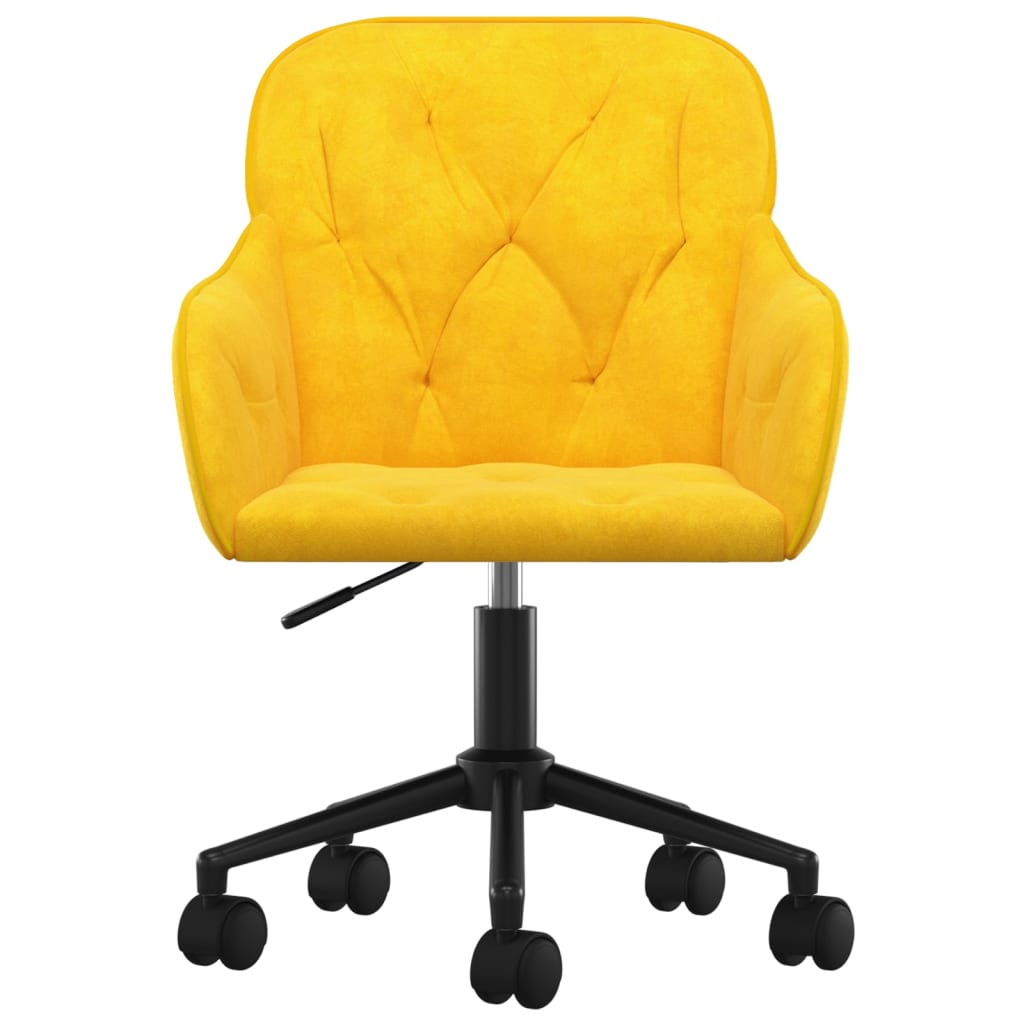 Kantoorstoel draaibaar fluweel geel is nu te koop bij PeponiXL, paradijselijk wonen!