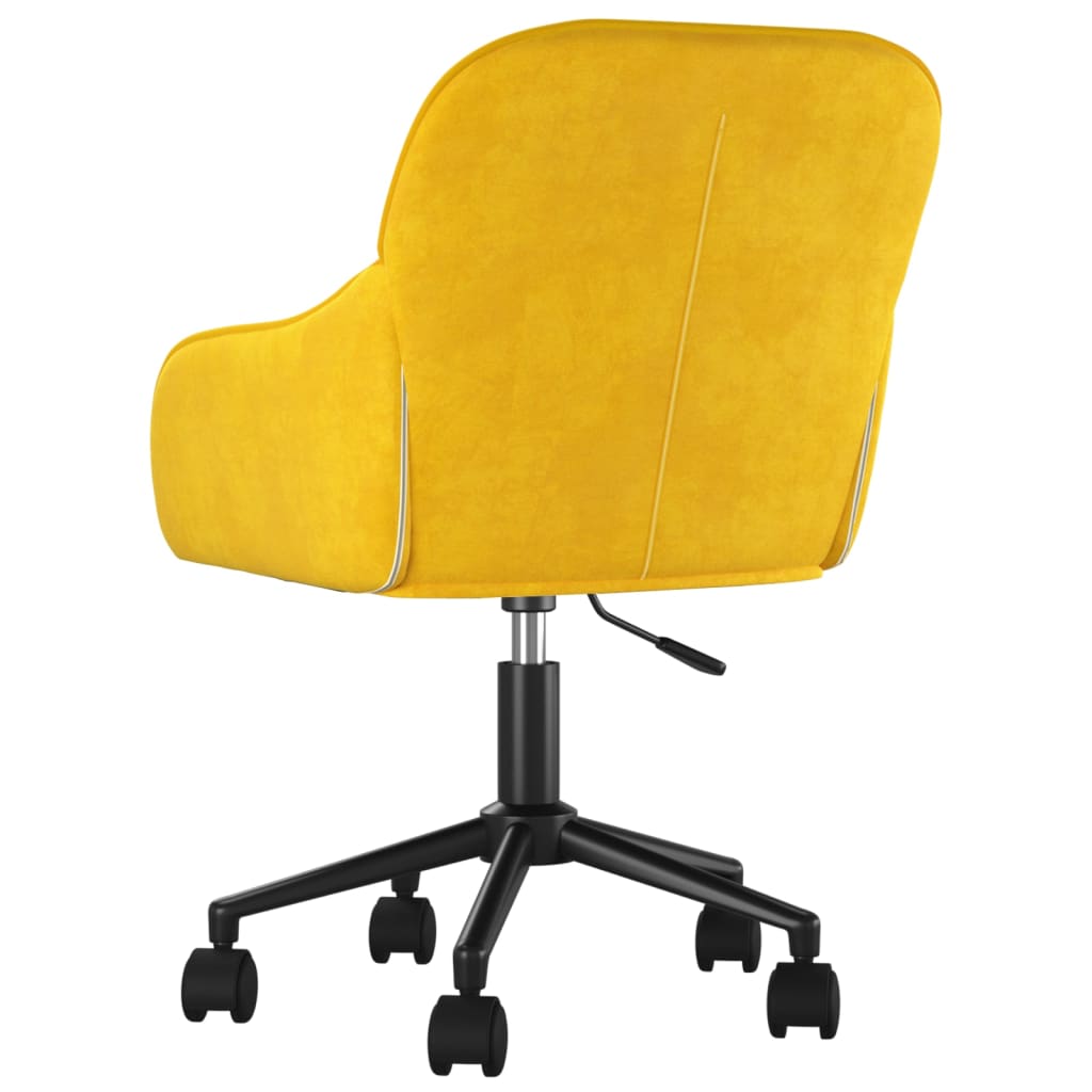 Kantoorstoel draaibaar fluweel geel is nu te koop bij PeponiXL, paradijselijk wonen!