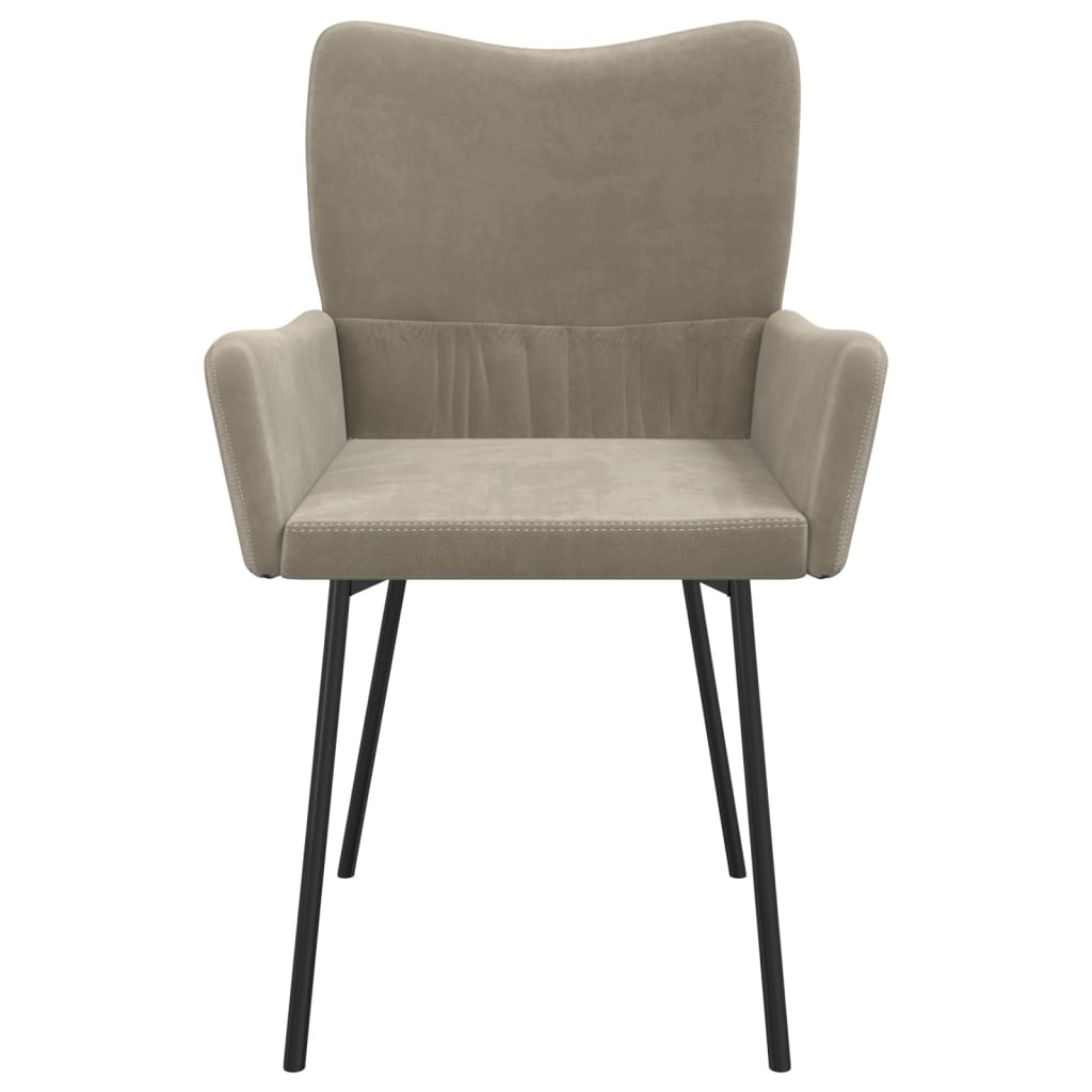 Eetkamerstoelen 2 st fluweel lichtgrijs is nu te koop bij PeponiXL, paradijselijk wonen!