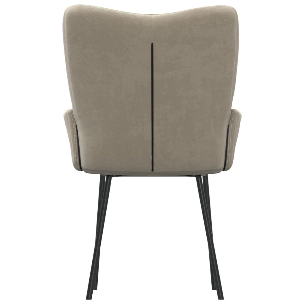 Eetkamerstoelen 2 st fluweel lichtgrijs is nu te koop bij PeponiXL, paradijselijk wonen!