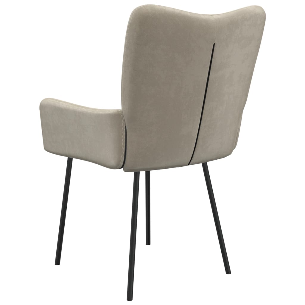 Eetkamerstoelen 2 st fluweel lichtgrijs is nu te koop bij PeponiXL, paradijselijk wonen!