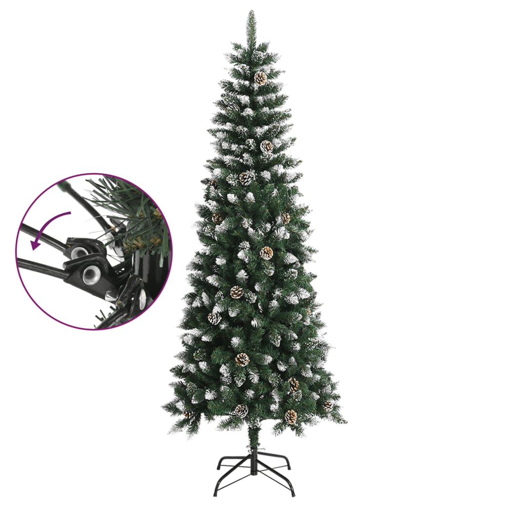 Kunstkerstboom met standaard 240 cm PVC groen is nu te koop bij PeponiXL, paradijselijk wonen!