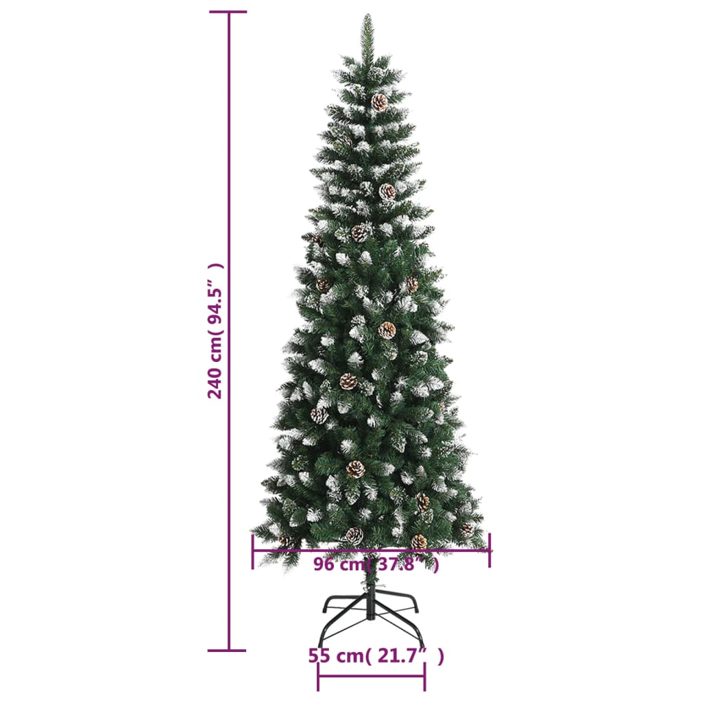 Kunstkerstboom met standaard 240 cm PVC groen is nu te koop bij PeponiXL, paradijselijk wonen!