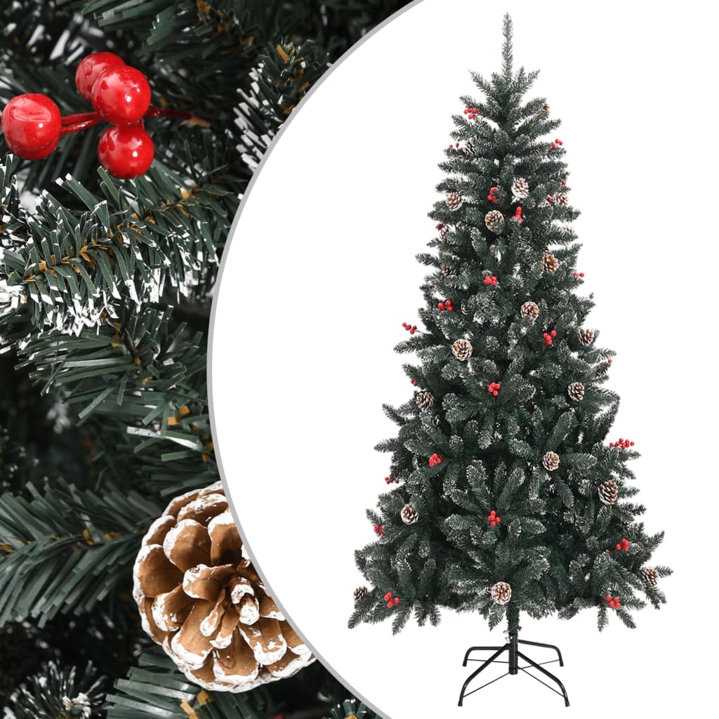 Kunstkerstboom met standaard 240 cm PVC groen is nu te koop bij PeponiXL, paradijselijk wonen!