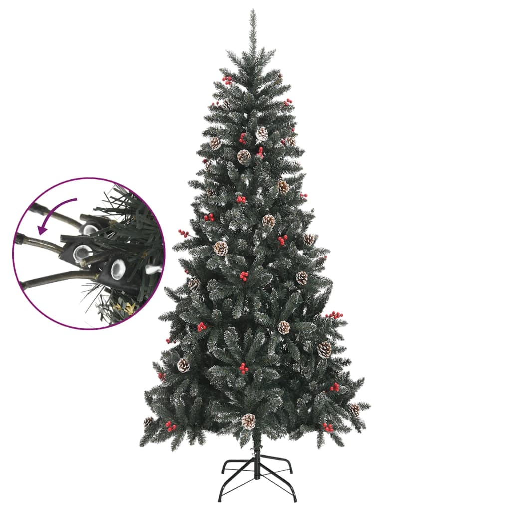 Kunstkerstboom met standaard 240 cm PVC groen is nu te koop bij PeponiXL, paradijselijk wonen!