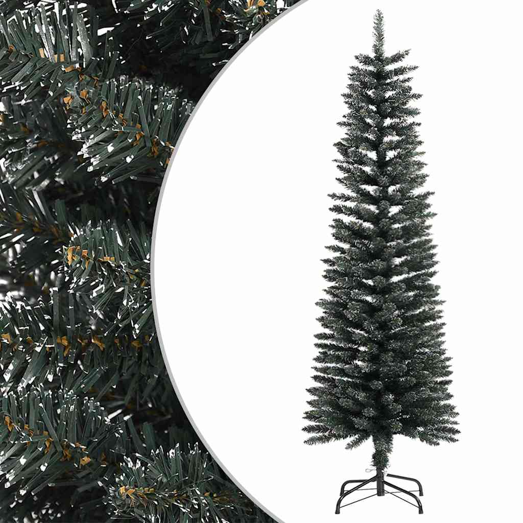 Kunstkerstboom met standaard smal 150 cm PVC groen is nu te koop bij PeponiXL, paradijselijk wonen!