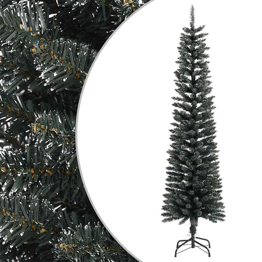 Kunstkerstboom met standaard smal 180 cm PVC groen is nu te koop bij PeponiXL, paradijselijk wonen!