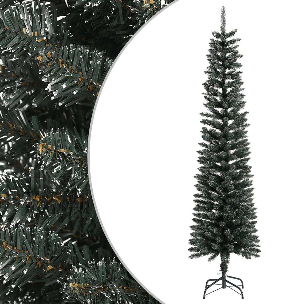 Kunstkerstboom met standaard smal 210 cm PVC groen is nu te koop bij PeponiXL, paradijselijk wonen!