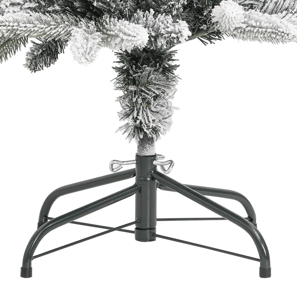 Kunstkerstboom met sneeuw smal 180 cm PVC en PE is nu te koop bij PeponiXL, paradijselijk wonen!