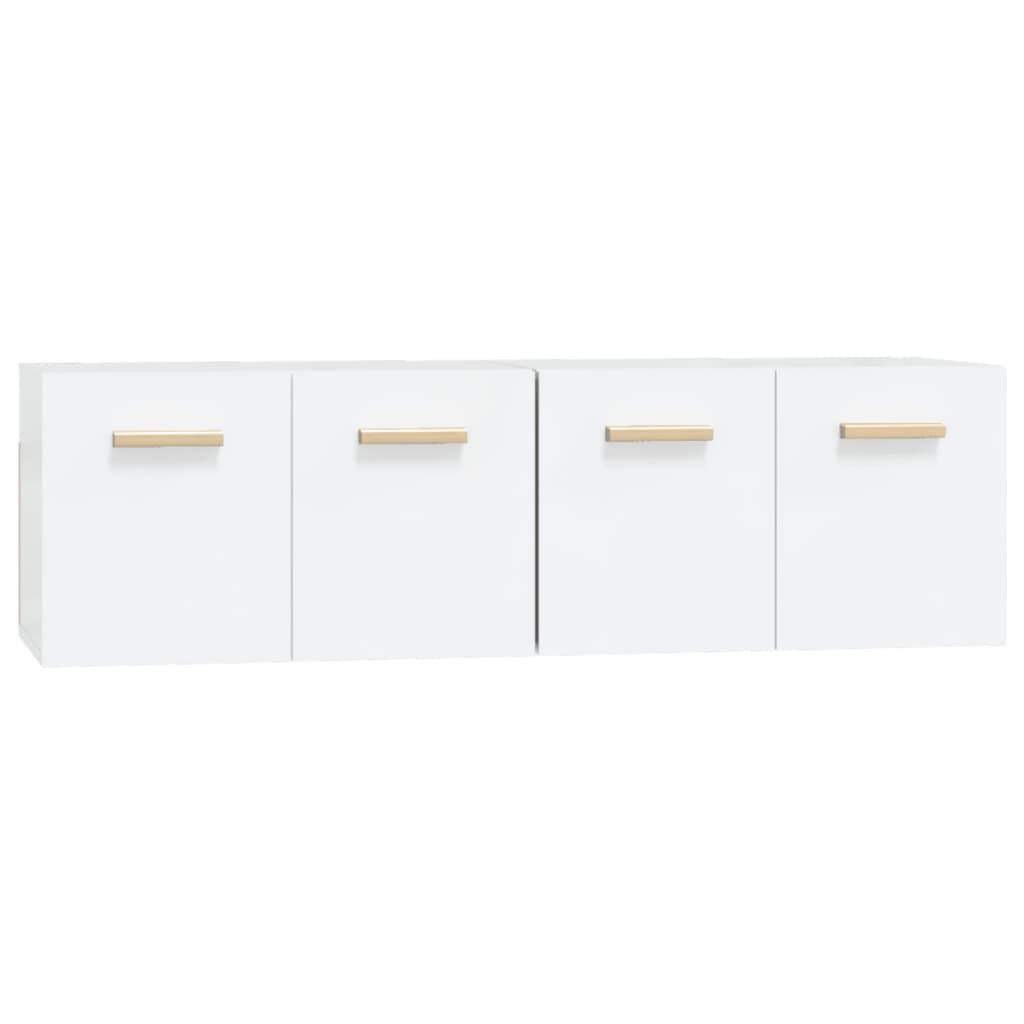 Wandkasten 2 st 60x36,5x35 cm bewerkt hout wit is nu te koop bij PeponiXL, paradijselijk wonen!