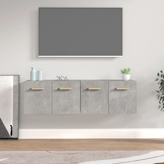 Wandkasten 2 st 60x36,5x35 cm bewerkt hout betongrijs is nu te koop bij PeponiXL, paradijselijk wonen!