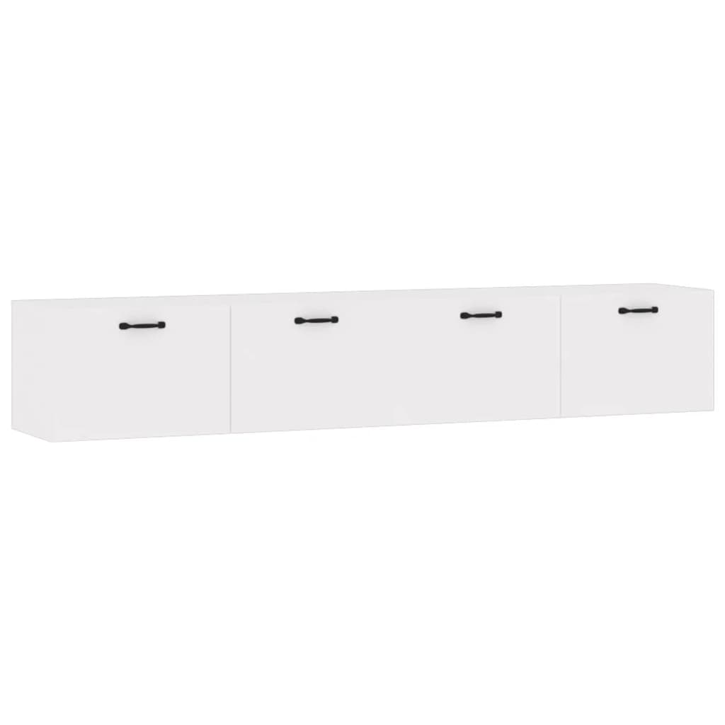 Wandkasten 2 st 100x36,5x35 cm bewerkt hout wit is nu te koop bij PeponiXL, paradijselijk wonen!