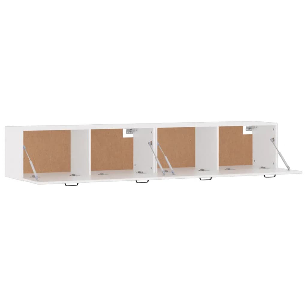 Wandkasten 2 st 100x36,5x35 cm bewerkt hout wit is nu te koop bij PeponiXL, paradijselijk wonen!