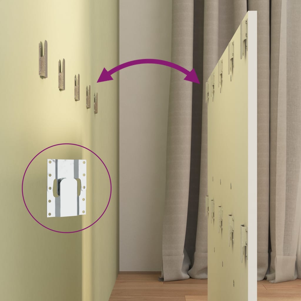 Hoofdbord met kastjes bewerkt hout wit is nu te koop bij PeponiXL, paradijselijk wonen!