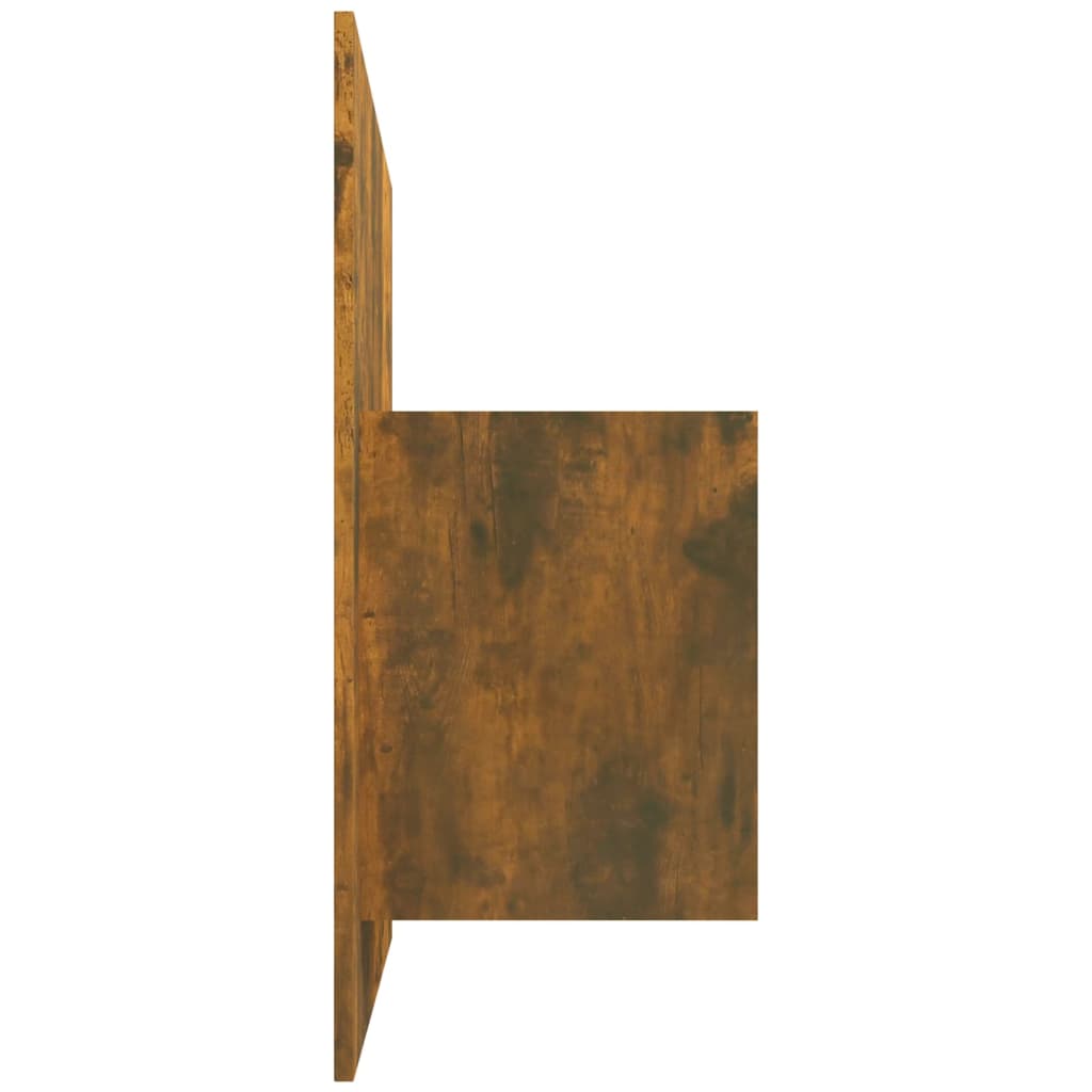 Hoofdbord met kastjes bewerkt hout gerookt eikenkleurig is nu te koop bij PeponiXL, paradijselijk wonen!