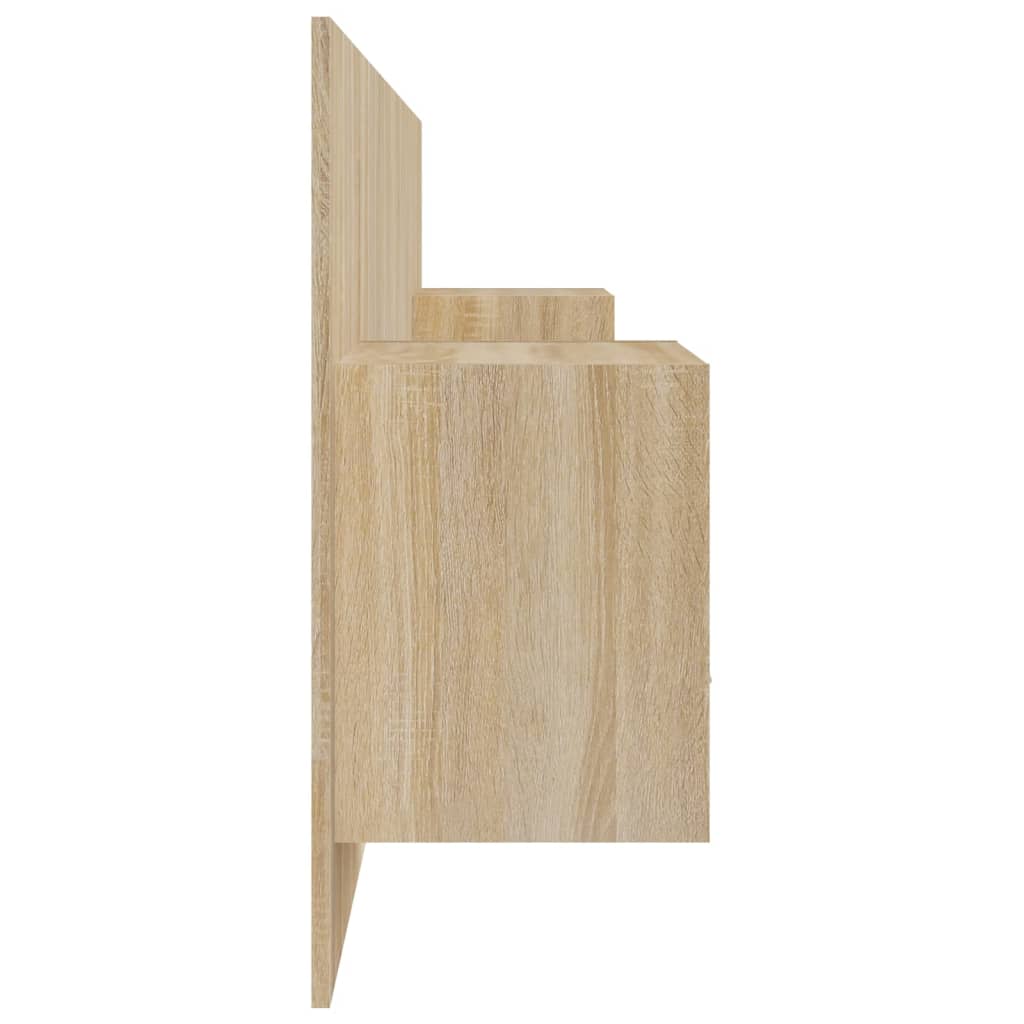 Hoofdbord met kastjes bewerkt hout sonoma eikenkleurig is nu te koop bij PeponiXL, paradijselijk wonen!