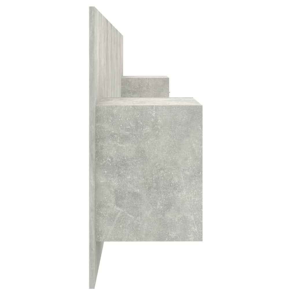 Hoofdbord met kastjes bewerkt hout betongrijs is nu te koop bij PeponiXL, paradijselijk wonen!