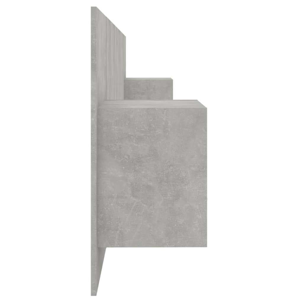 Hoofdbord met kastjes bewerkt hout betongrijs is nu te koop bij PeponiXL, paradijselijk wonen!