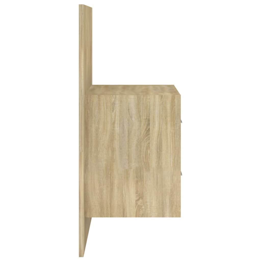 Hoofdbord met kastjes bewerkt hout sonoma eikenkleurig is nu te koop bij PeponiXL, paradijselijk wonen!
