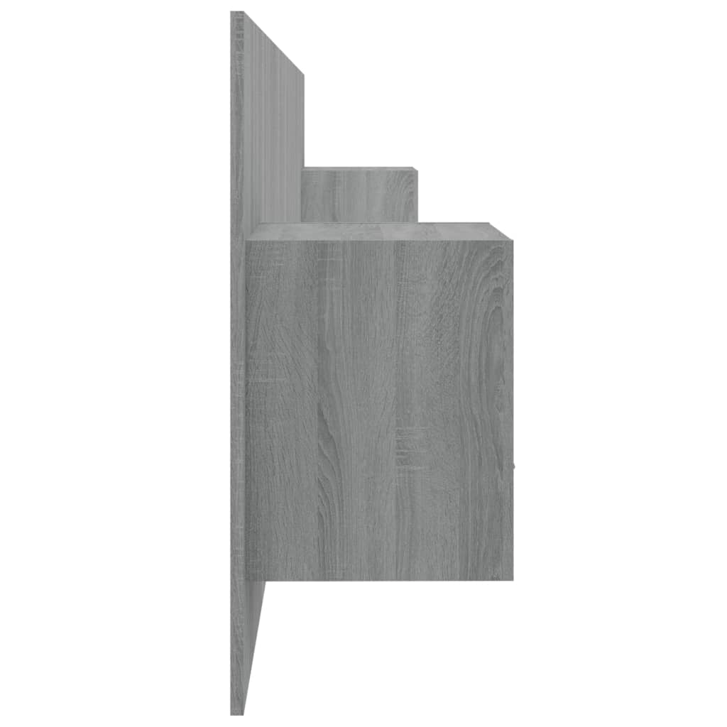 Hoofdbord met kastjes bewerkt hout grijs sonoma eikenkleurig is nu te koop bij PeponiXL, paradijselijk wonen!