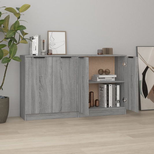 Dressoirs 2 st 60x30x70 cm bewerkt hout grijs sonoma eiken is nu te koop bij PeponiXL, paradijselijk wonen!