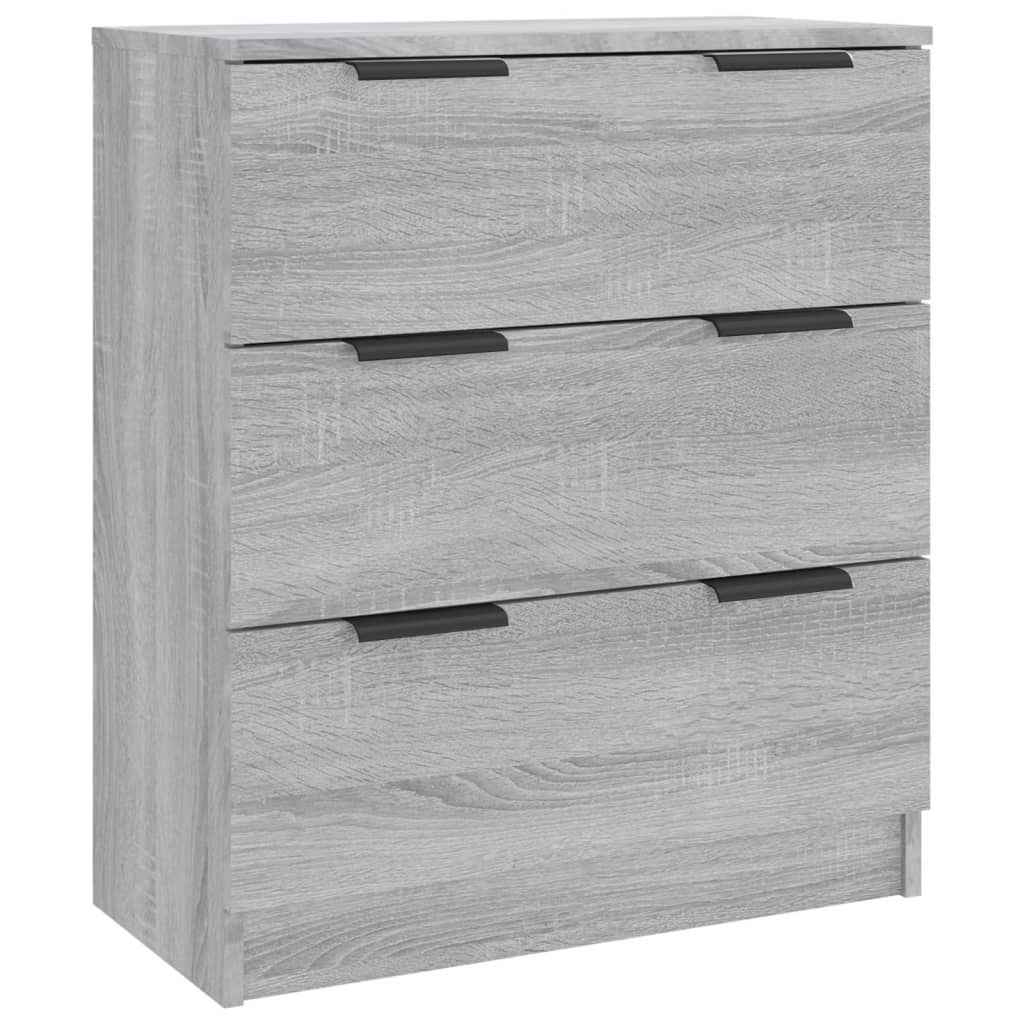 3-delige Dressoirs bewerkt hout grijs sonoma eiken is nu te koop bij PeponiXL, paradijselijk wonen!