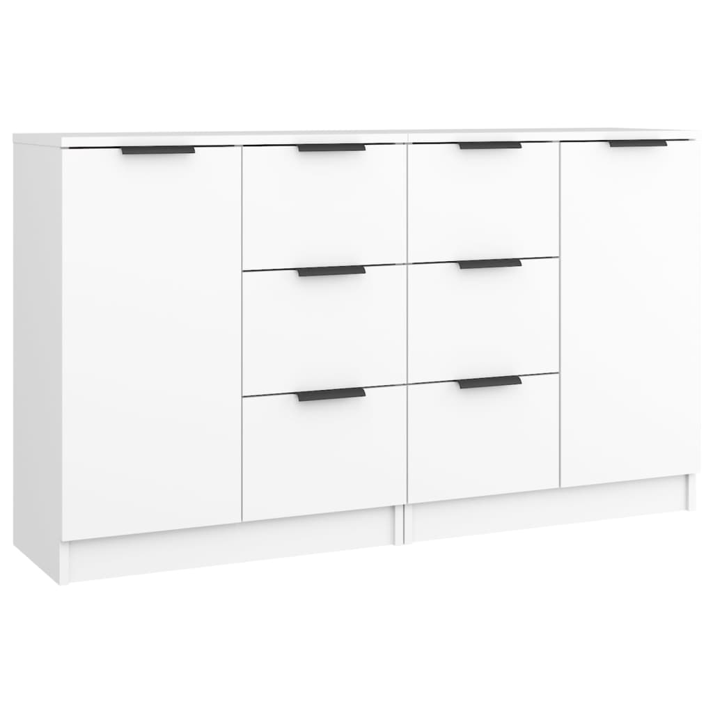 Dressoirs 2 st 60x30x70 cm bewerkt hout wit is nu te koop bij PeponiXL, paradijselijk wonen!