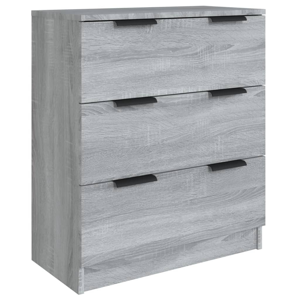 3-delige Dressoirs bewerkt hout grijs sonoma eikenkleurig is nu te koop bij PeponiXL, paradijselijk wonen!