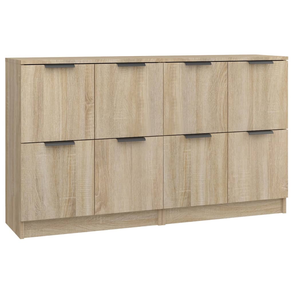 Dressoirs 2 st 60x30x70 cm bewerkt hout sonoma eikenkleurig is nu te koop bij PeponiXL, paradijselijk wonen!