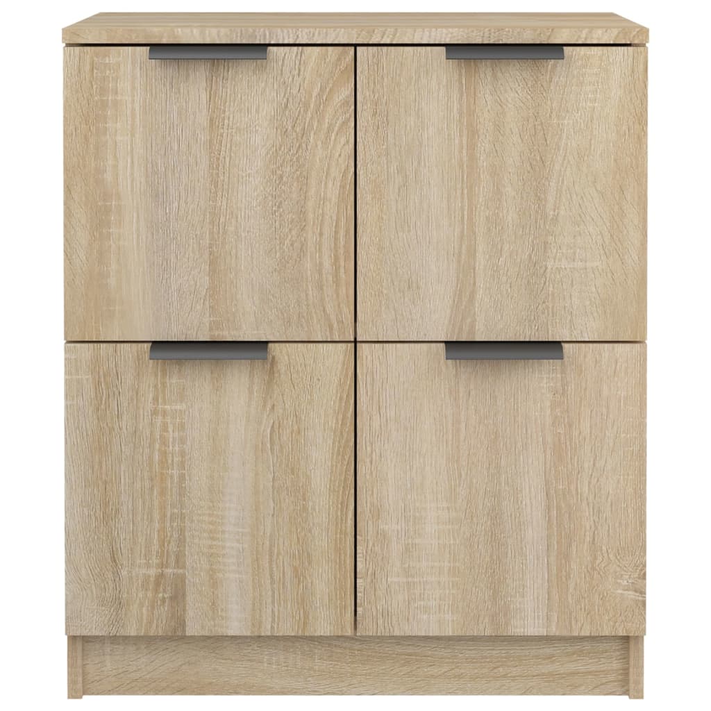 Dressoirs 2 st 60x30x70 cm bewerkt hout sonoma eikenkleurig is nu te koop bij PeponiXL, paradijselijk wonen!