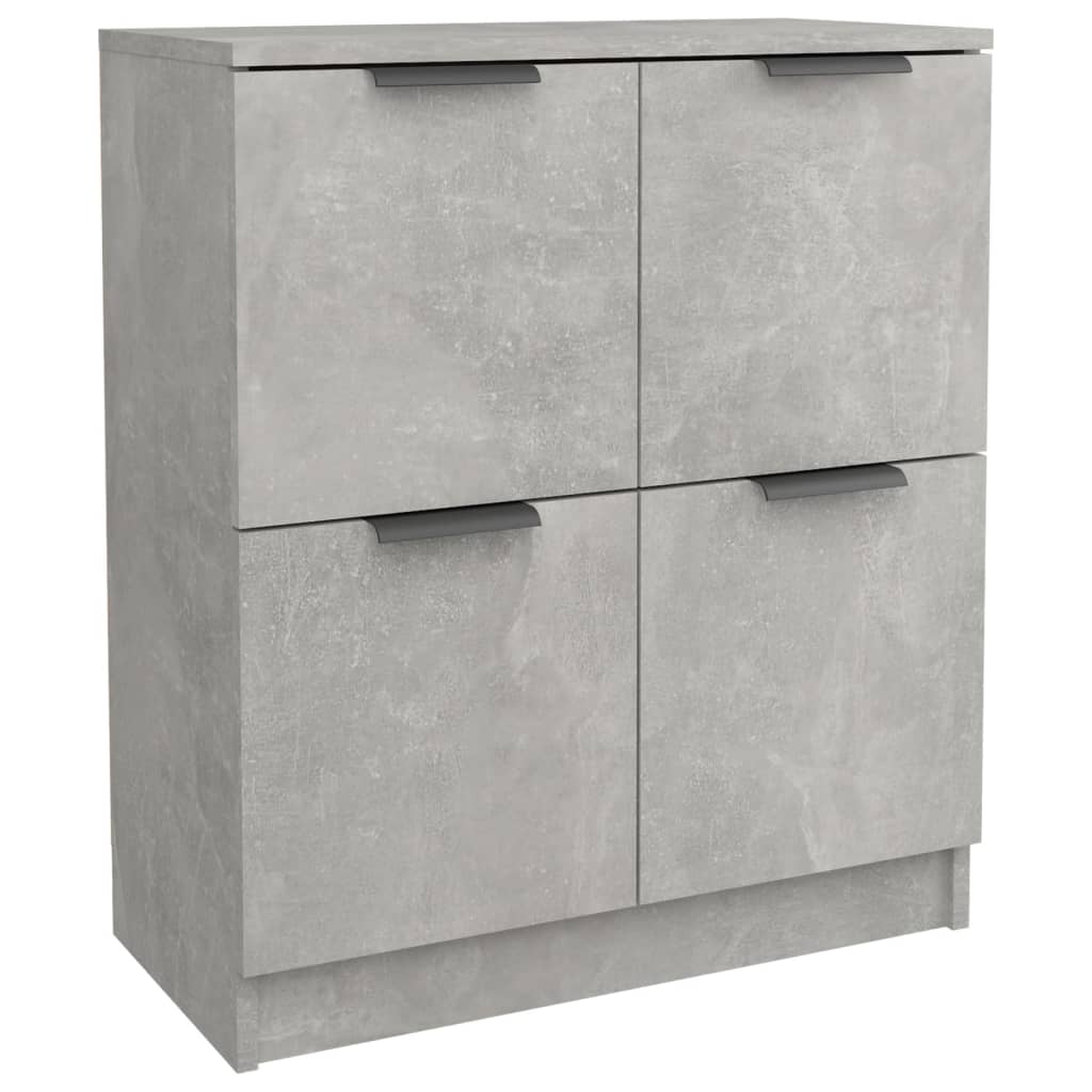 Dressoirs 2 st 60x30x70 cm bewerkt hout betongrijs is nu te koop bij PeponiXL, paradijselijk wonen!