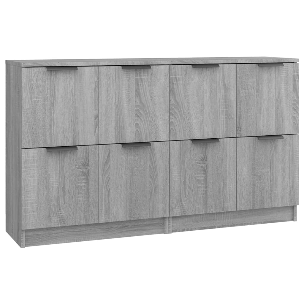 Dressoirs 2 st 60x30x70 cm bewerkt hout grijs sonoma eiken is nu te koop bij PeponiXL, paradijselijk wonen!
