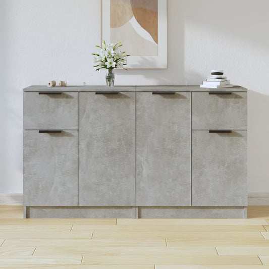 Dressoirs 2 st 60x30x70 cm bewerkt hout betongrijs is nu te koop bij PeponiXL, paradijselijk wonen!