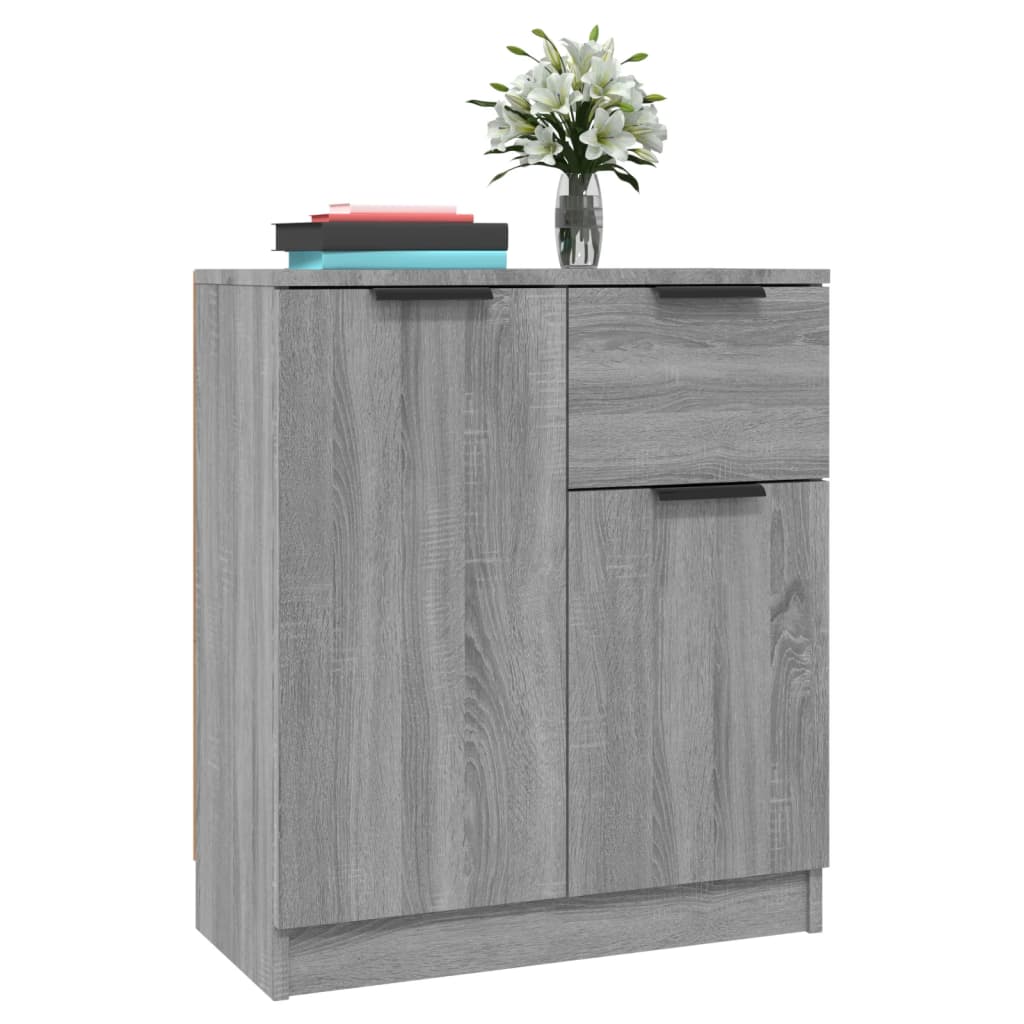 Dressoirs 2 st 60x30x70 cm bewerkt hout grijs sonoma eiken is nu te koop bij PeponiXL, paradijselijk wonen!
