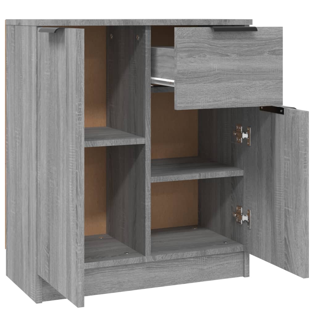 Dressoirs 2 st 60x30x70 cm bewerkt hout grijs sonoma eiken is nu te koop bij PeponiXL, paradijselijk wonen!