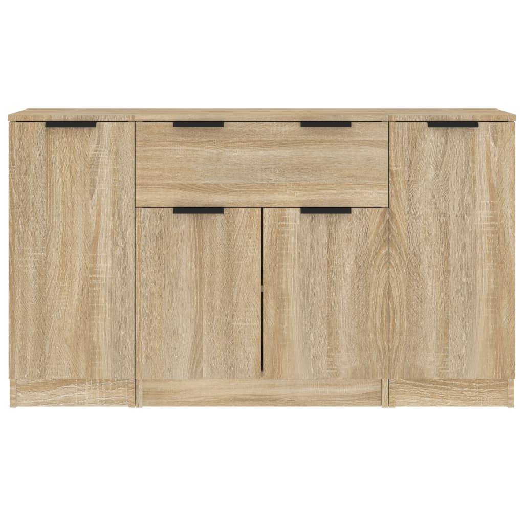 Dressoirs 3 st bewerkt hout sonoma eiken is nu te koop bij PeponiXL, paradijselijk wonen!