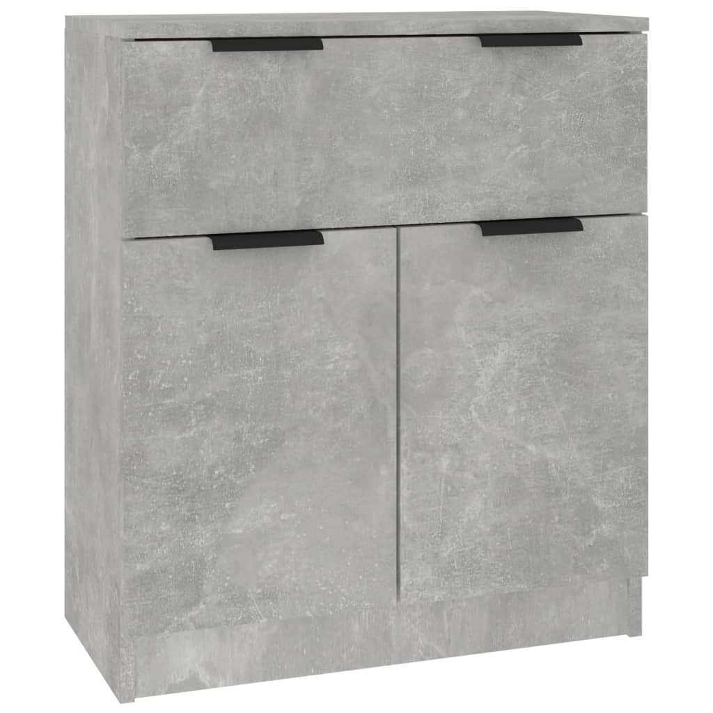 Dressoirs 3 st bewerkt hout betongrijs is nu te koop bij PeponiXL, paradijselijk wonen!