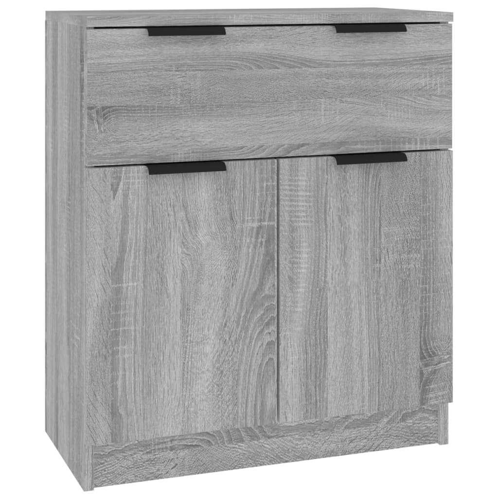 Dressoirs 3 st bewerkt hout grijs sonoma eikenkleurig is nu te koop bij PeponiXL, paradijselijk wonen!