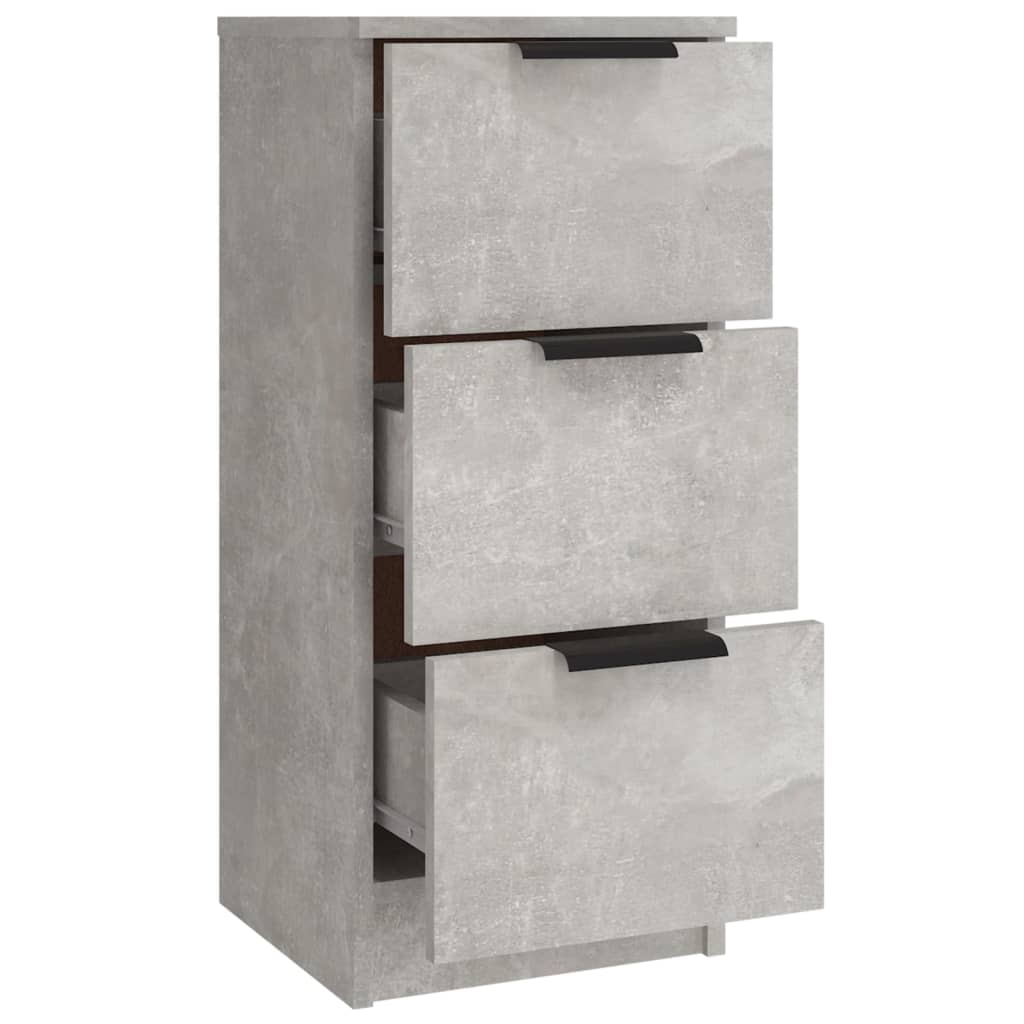 Dressoirs 3 st bewerkt hout betongrijs is nu te koop bij PeponiXL, paradijselijk wonen!