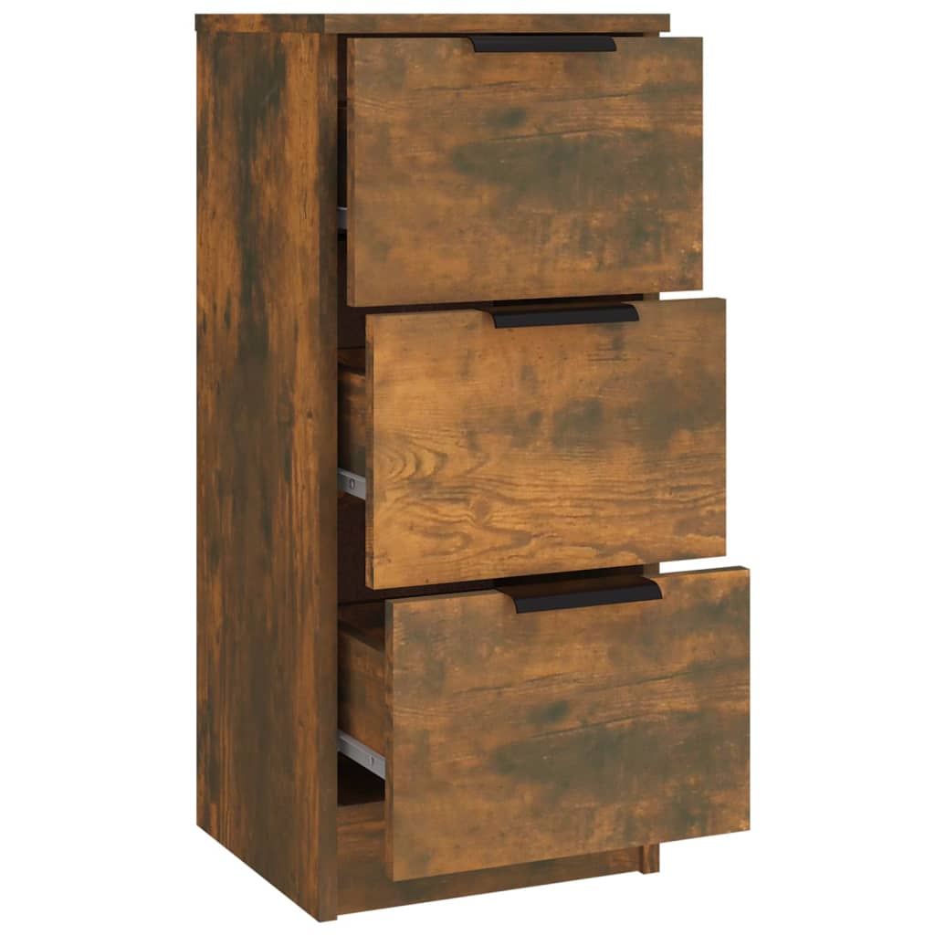 Dressoirs 3 st bewerkt hout gerookt eikenkleurig is nu te koop bij PeponiXL, paradijselijk wonen!