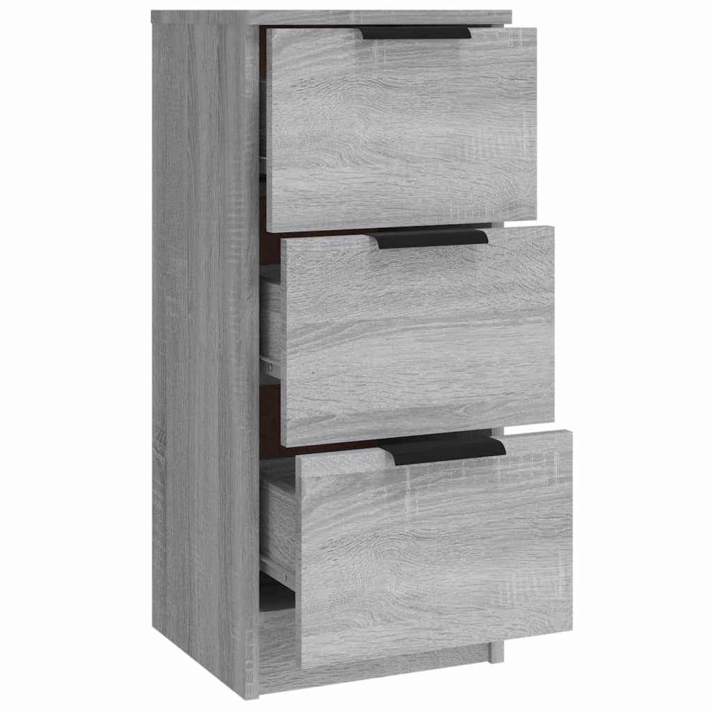 Dressoirs 3 st bewerkt hout grijs sonoma eikenkleurig is nu te koop bij PeponiXL, paradijselijk wonen!